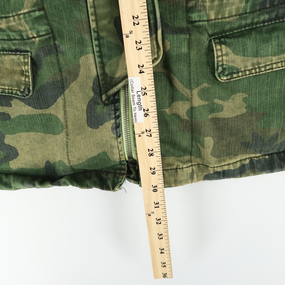 Free People Seize The Day Jacket Womens Medium Green Camo Utility Military - Picture 6 of 9